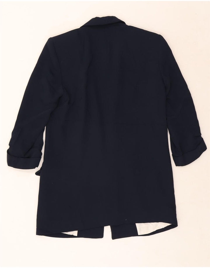 Женский пиджак с открытыми рукавами 3/4 Zara UK 6 XS, темно-синий полиэстер