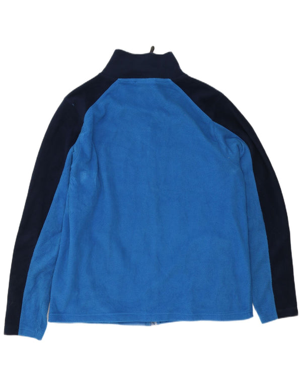 Мужская флисовая куртка Pierre Cardin UK 40, большая синяя, полиэстер с цветными блоками
