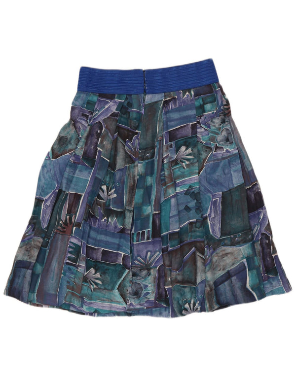 Винтажная женская юбка-трапеция W26, маленькая разноцветная пэчворк