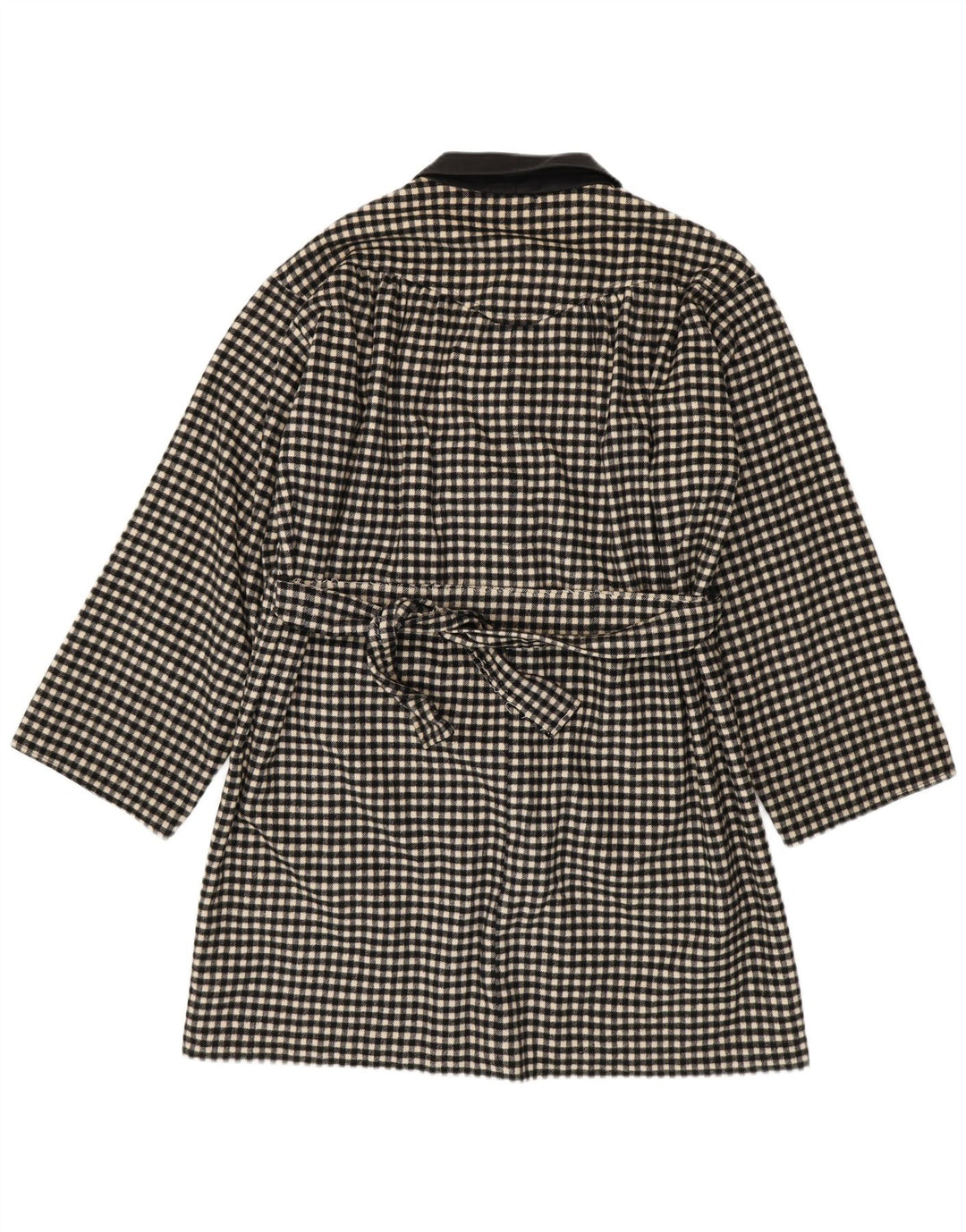 Винтажное женское пальто UK 18 XL, черное в клетку