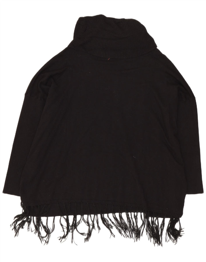 Женский свободный джемпер с высоким воротником Desigual UK 18 XL, черный вискоза