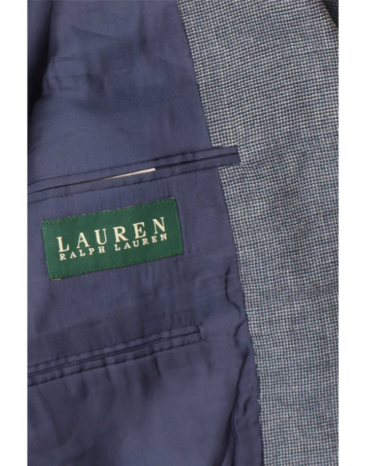 Мужской пиджак стандартного кроя на 2 пуговицах Ralph Lauren, Великобритания 40, большой синий шелк