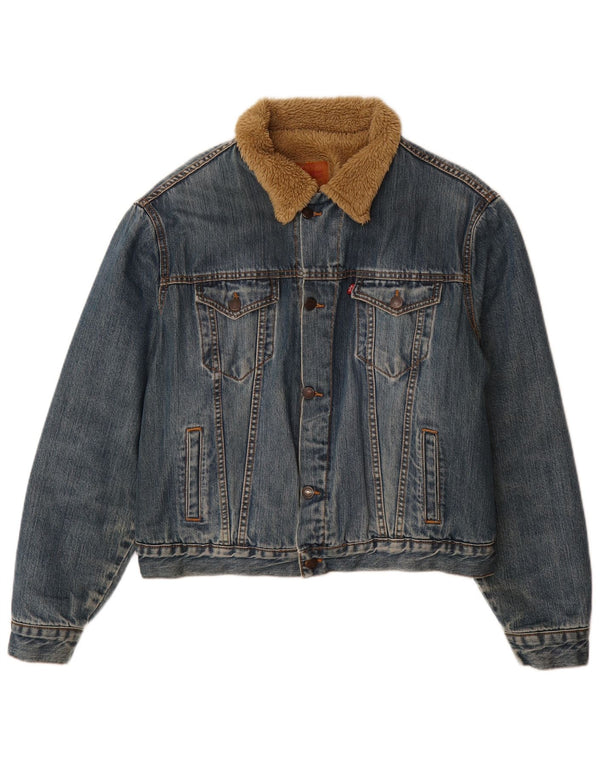 Мужская джинсовая куртка Levi's Sherpa 70500 UK 40, большая синяя
