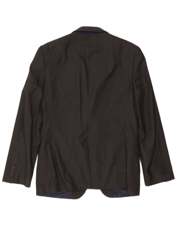 Ted Baker Mens 2 Button Blazer Jacket UK 38 Medium Grey Wool
