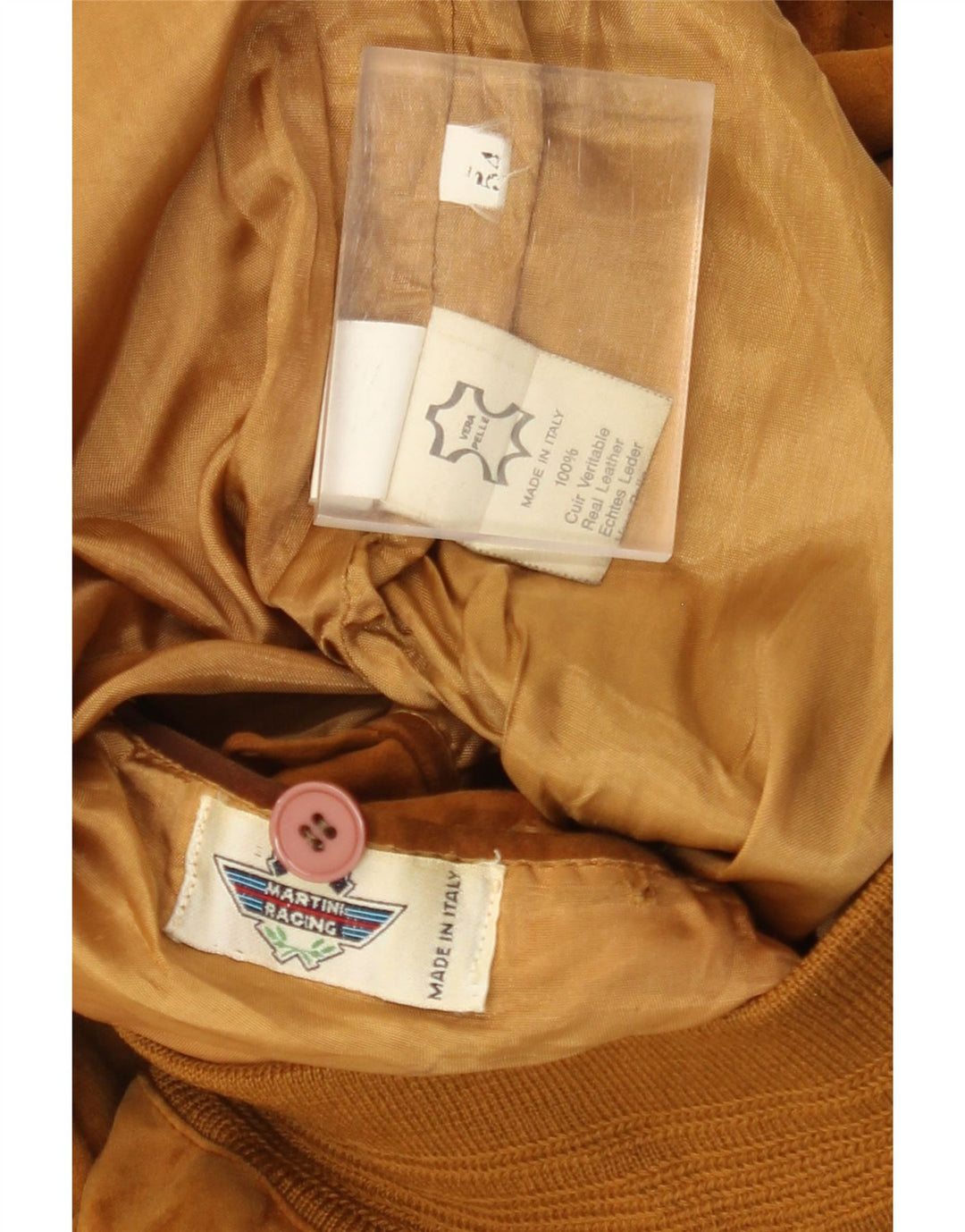 Винтажная мужская замшевая куртка-бомбер IT 54 2XL Коричневая кожаная