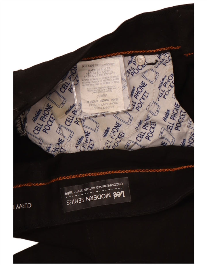 LEE Женские повседневные брюки современной серии Bootcut США 10, большие W30 L31, черные