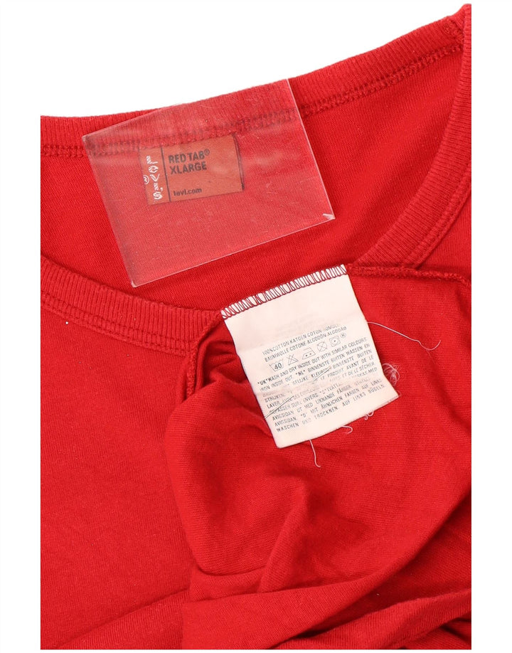 Мужская футболка с рисунком Levi's Top XL, красный хлопок