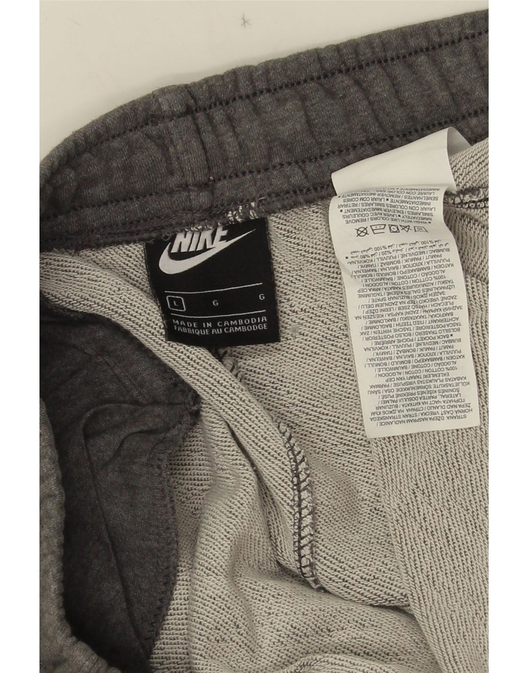 Мужские спортивные брюки NIKE, джоггеры, большие серые, хлопковые