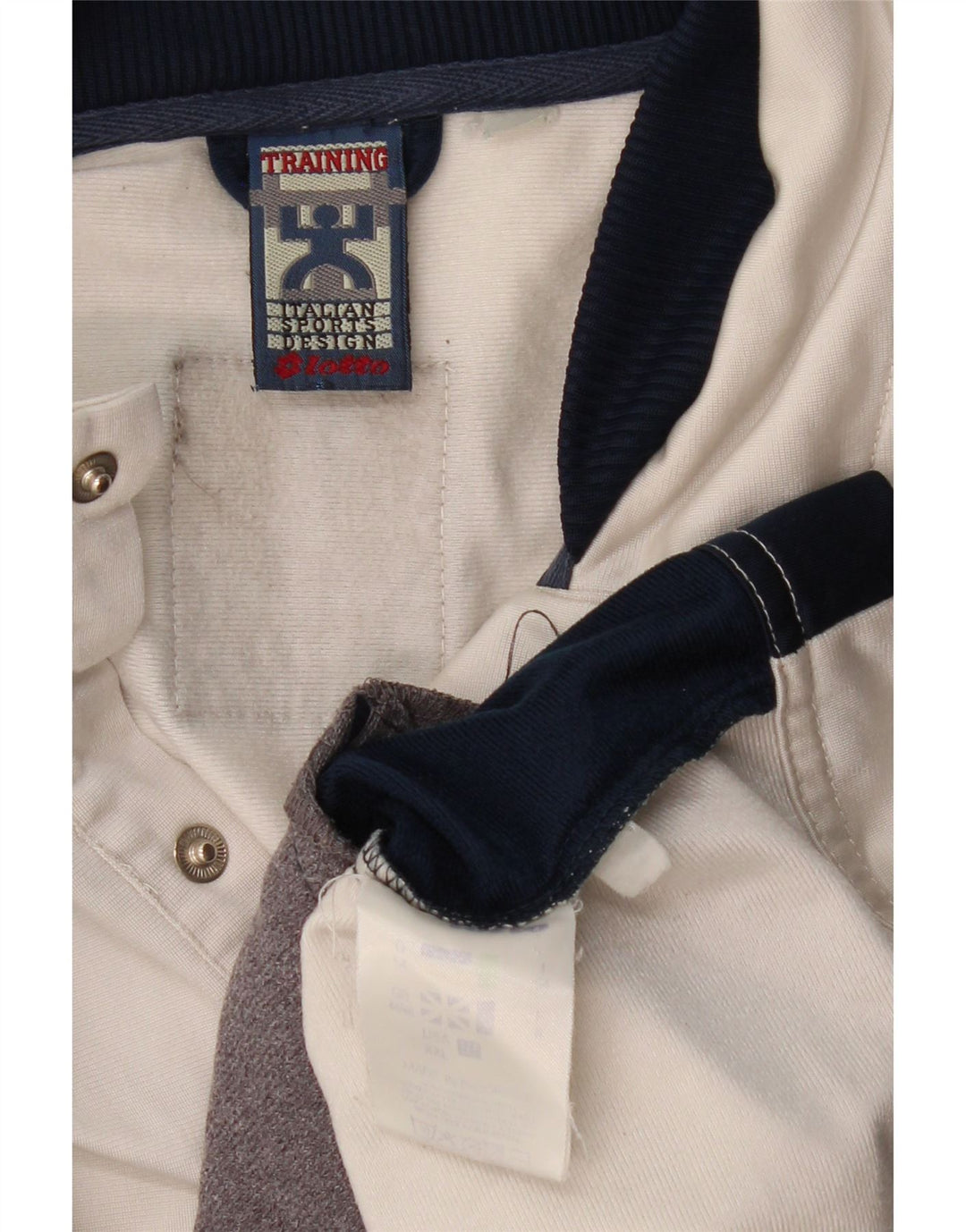 Мужской спортивный костюм LOTTO, верхняя куртка, Великобритания, 44/46, 2XL, белый полиэстер с цветными блоками