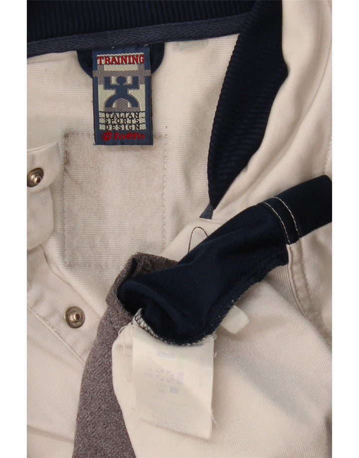 Мужской спортивный костюм LOTTO, верхняя куртка, Великобритания, 44/46, 2XL, белый полиэстер с цветными блоками