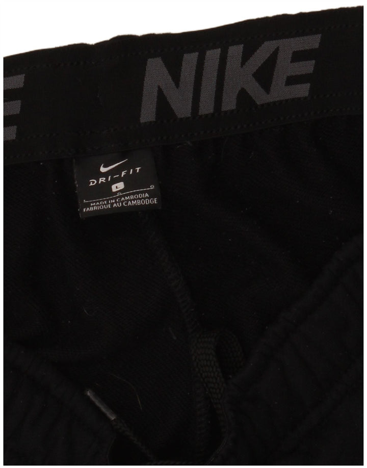 Мужские спортивные брюки Nike Dri Fit для бега, большие черные полиэстеровые брюки