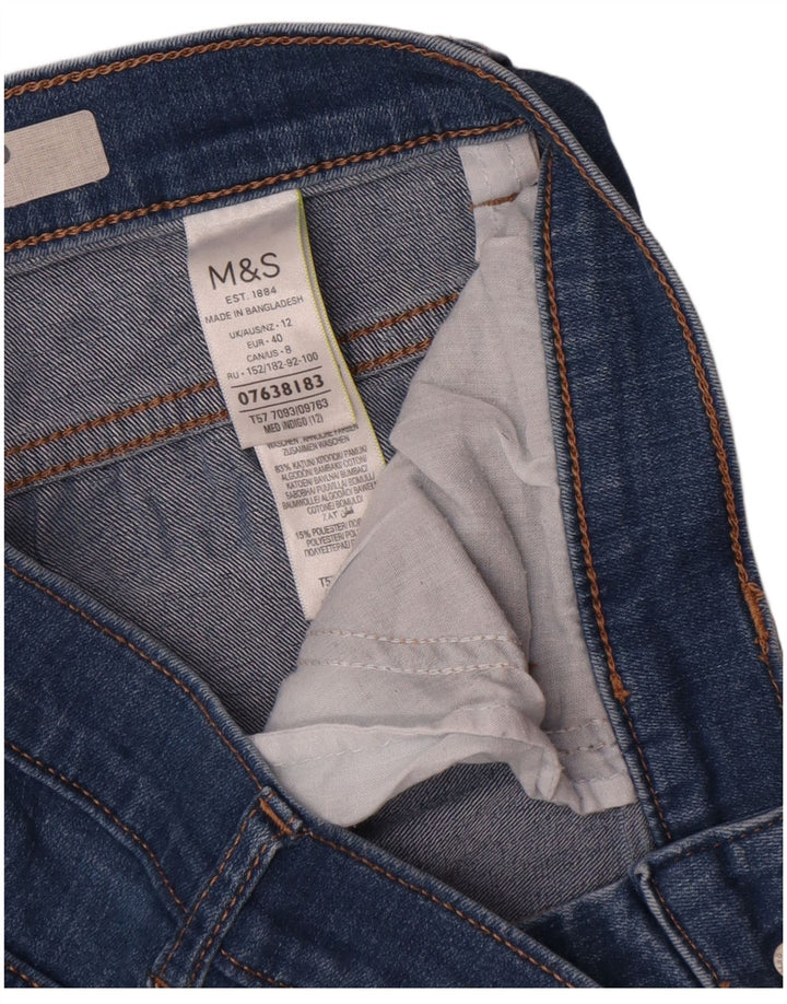 Женские укороченные джинсы Marks & Spencer UK 12, средние W32 L21, синие, хлопок