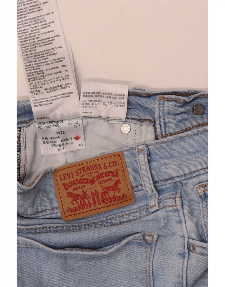 Женские прямые джинсы Levi's W25 L26 синие, хлопок