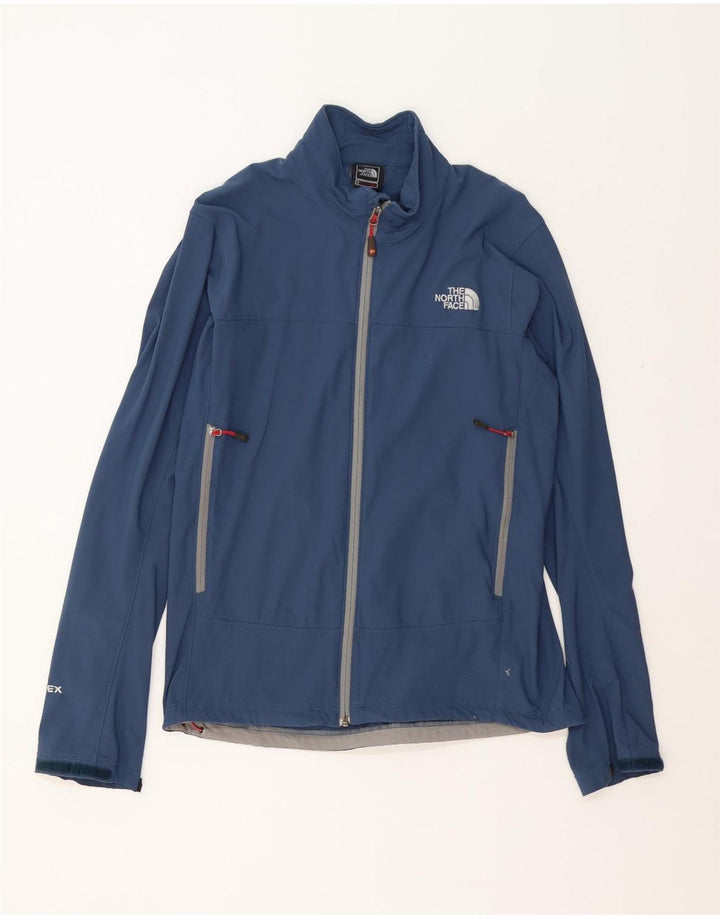 Мужская спортивная куртка The North Face среднего темно-синего цвета