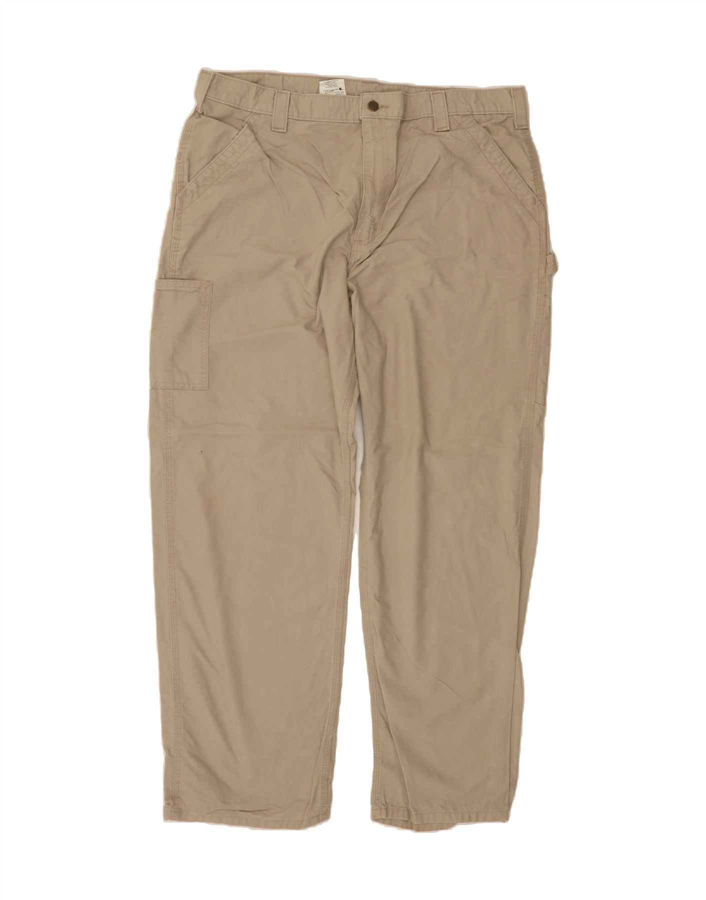 CARHARTT Mens Straight Cargo Trousers W40 L32 Beige Cotton Vintage Carhartt and Second-Hand Carhartt from Messina Hembry 