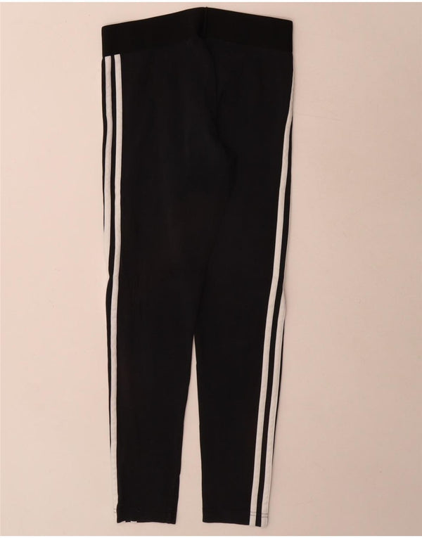 Женские леггинсы Adidas UK 8/10, маленькие, черные, хлопковые
