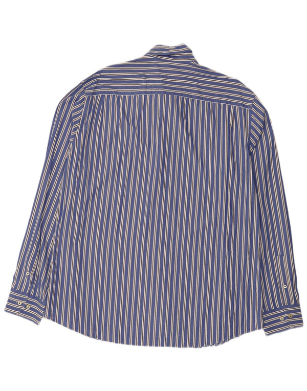 Рубашка Мужская Massimo Dutti 2XL Синяя Полосатая