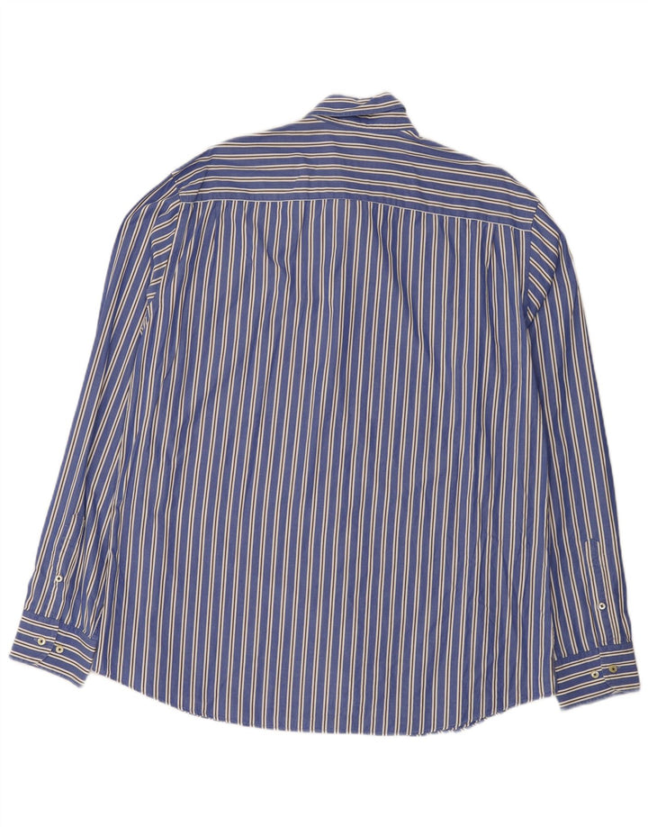 Рубашка Мужская Massimo Dutti 2XL Синяя Полосатая