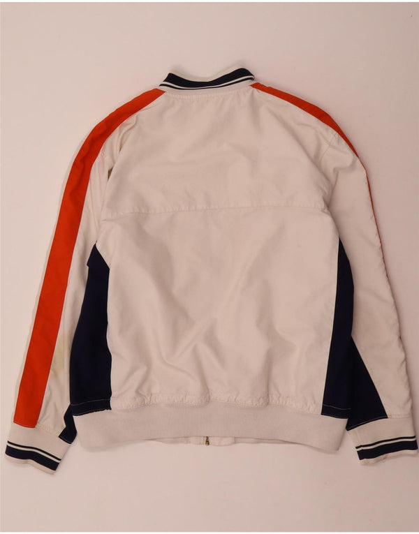 Мужская спортивная куртка Nike UK 45/47 XL, белый полиэстер с цветными блоками