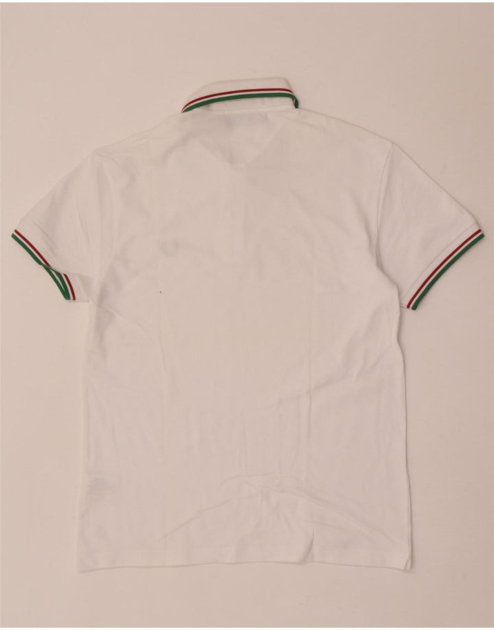 Мужская легкая и эластичная рубашка-поло Fred Perry среднего размера, белый хлопок