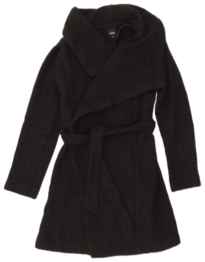 Женское пальто Oasis UK 6 XS, черное шерстяное