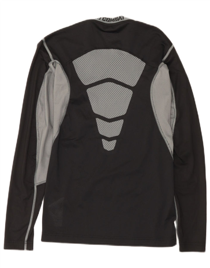 Мужской топ Nike Dri Fit с длинным рукавом, маленький черный, полиэстер с цветными блоками