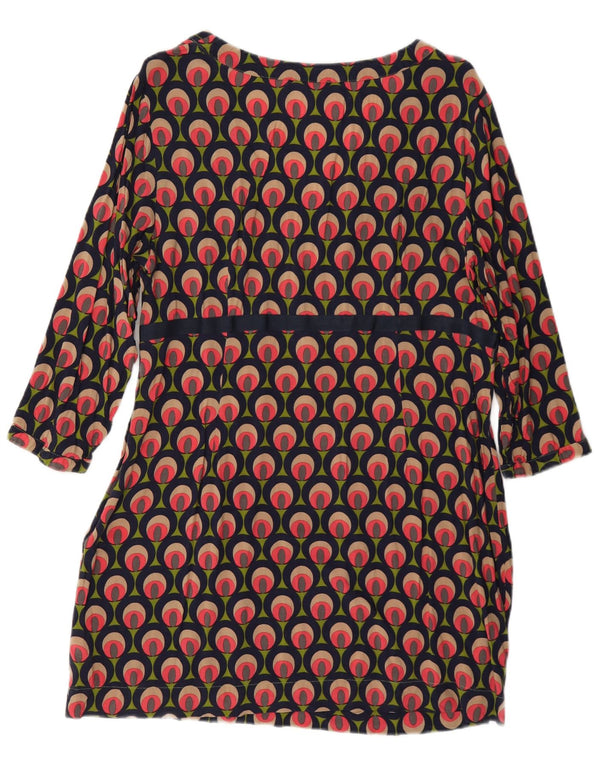 Женское платье А-силуэта с рукавом 3/4 Boden UK 18 XL, разноцветное с геометрическим рисунком