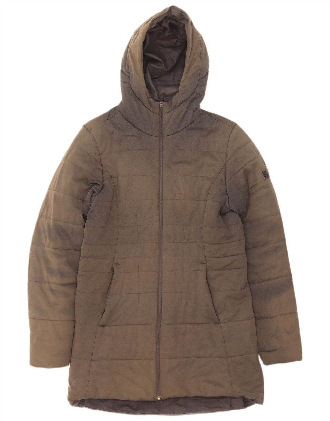 Berghaus Женское стеганое пальто с капюшоном UK 14, большой серый полиэстер