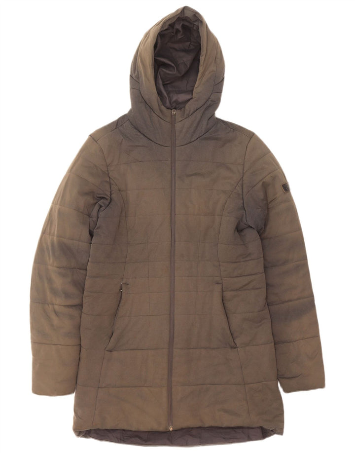 Berghaus Женское стеганое пальто с капюшоном UK 14, большой серый полиэстер