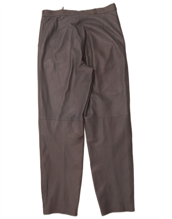 ВИНТАЖНЫЕ женские брюки с высокой талией IT 46 Large W30 L31 Серая кожа