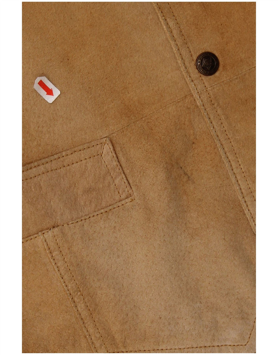 Мужской замшевый жилет VINTAGE IT 44 XS Коричневый кожаный