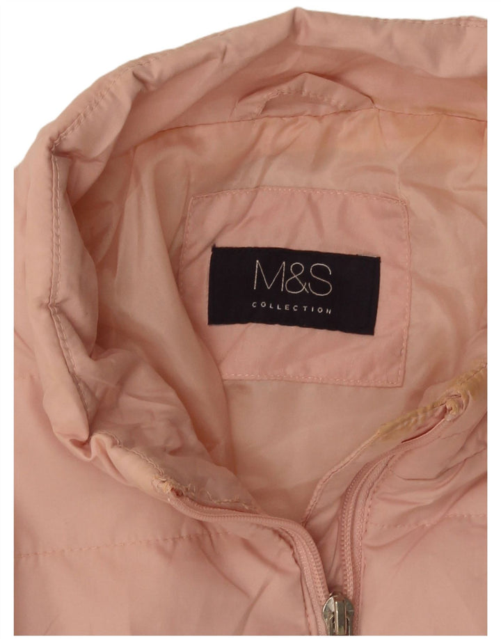 Женская стеганая куртка Marks & Spencer UK 14, большая розовая
