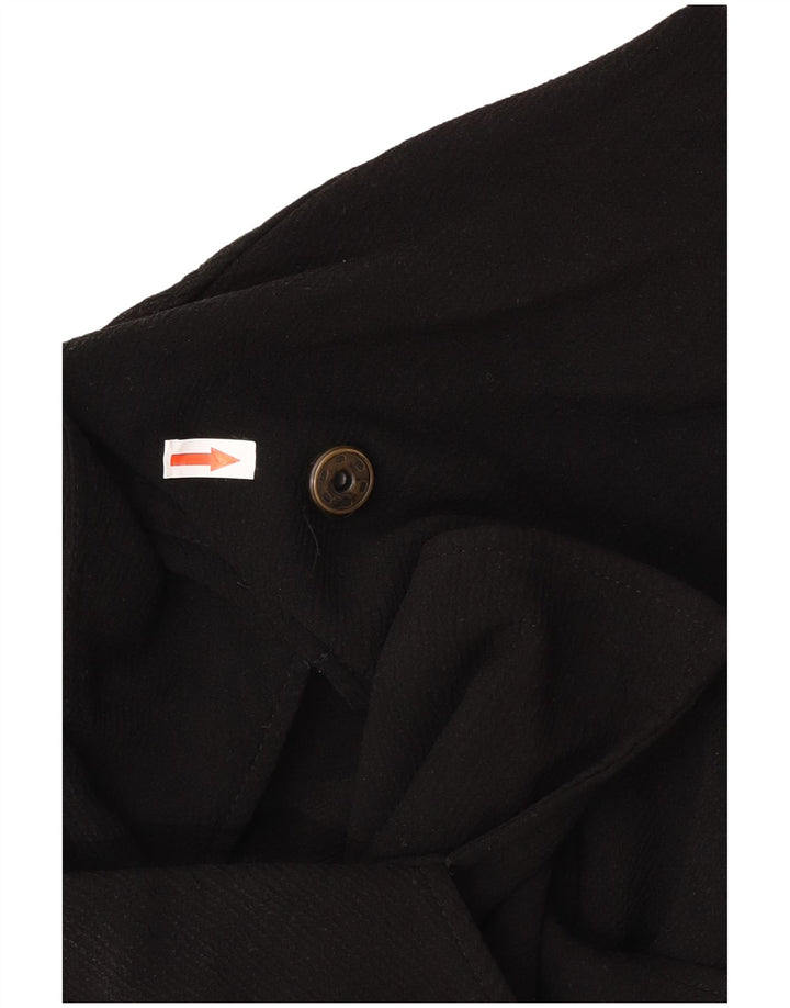 Topshop Женское пальто оверсайз UK 12, средний черный полиэстер