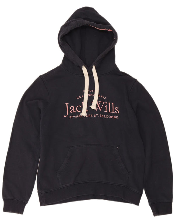 Женский джемпер с капюшоном Jack Wills UK 12, средний темно-синий, хлопок