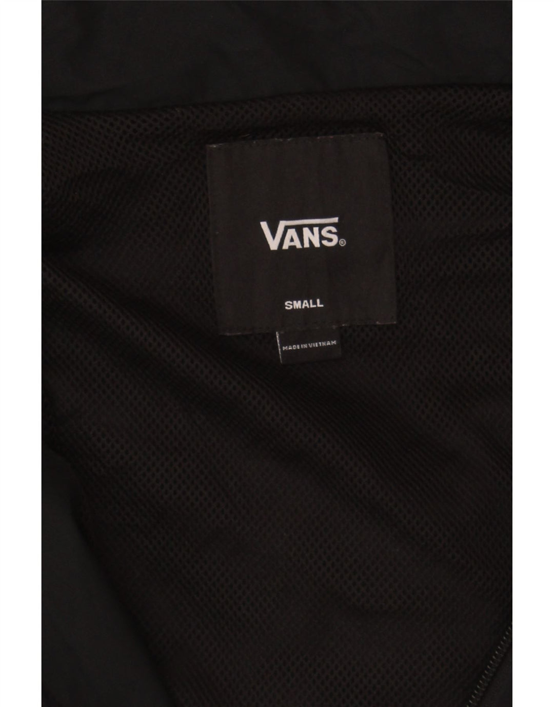 VANS Womens Oversized Zip Hoodie Sweater UK 10 Small Black Polyester Vintage Vans and Second-Hand Vans from Messina Hembry 