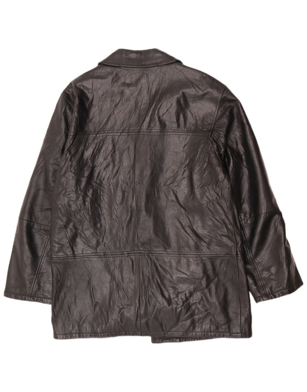 Винтажная мужская кожаная куртка UK 38 Medium Black Classic