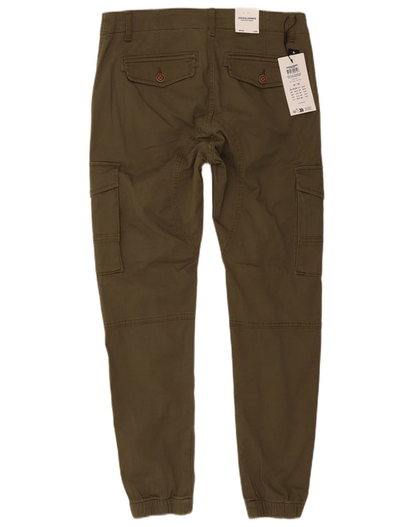 Мужские брюки-карго Jack & Jones Paul Joggers W30 L30, хлопок цвета хаки