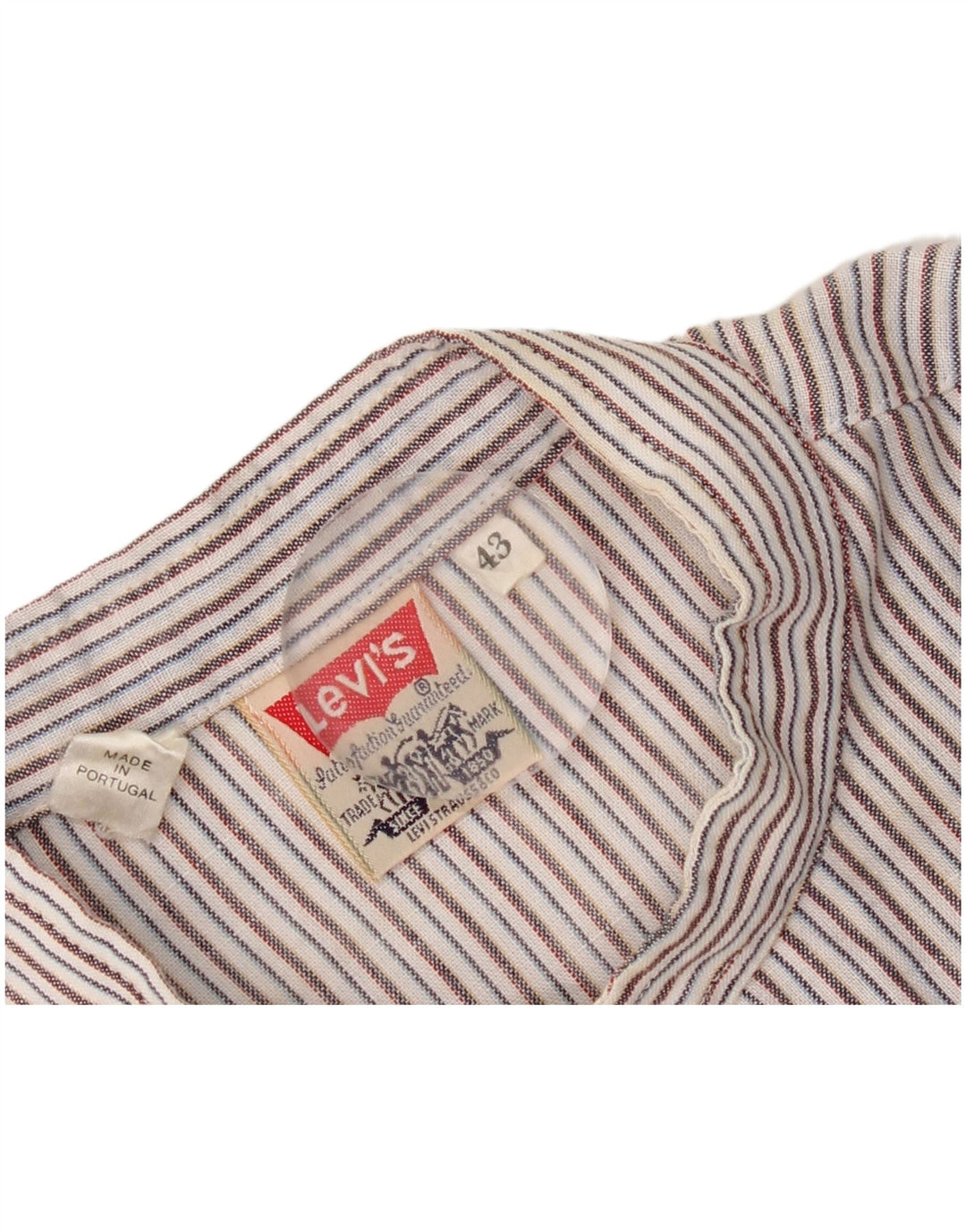 Мужская рубашка Levi's, размер 43, большой хлопок в разноцветную полоску