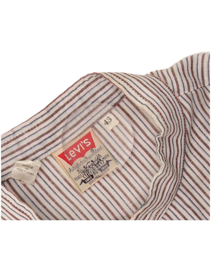 Мужская рубашка Levi's, размер 43, большой хлопок в разноцветную полоску