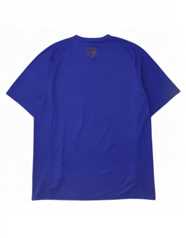 Мужская футболка Nike Dri Fit Top XL, синяя, полиэстер с цветными блоками
