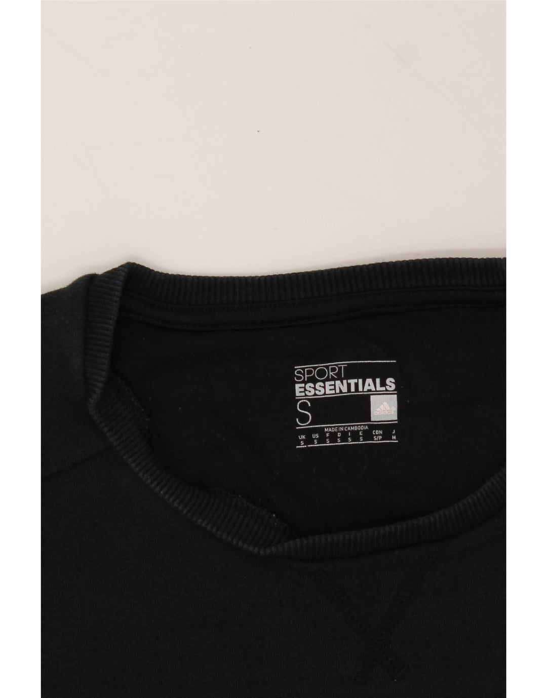 ADIDAS Mens Sweatshirt Jumper Small Black Cotton Vintage Adidas and Second-Hand Adidas from Messina Hembry 