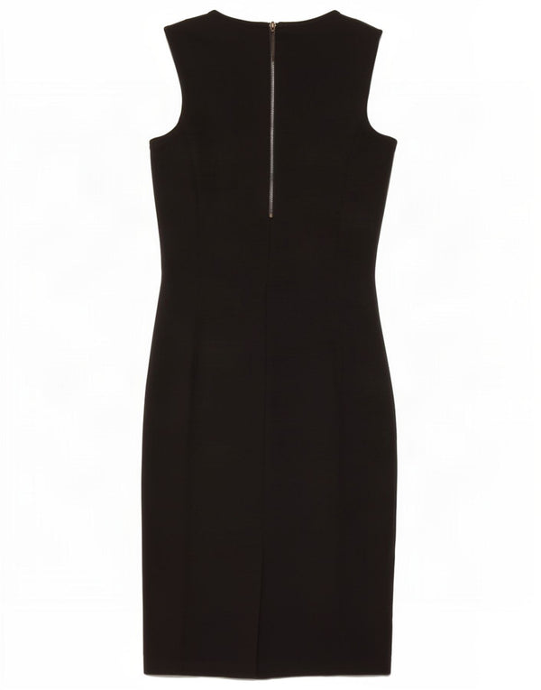 Женское платье-футляр без рукавов Zara UK 6 XS, черное из вискозы