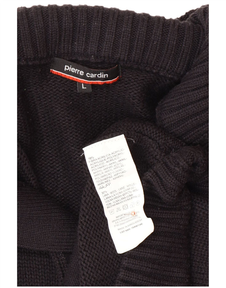 Мужской кардиган PIERRE CARDIN, большой темно-синий акрил