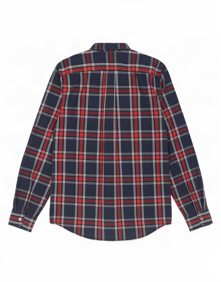 Мужская рубашка Levi's, большая темно-синяя клетка в клетку, хлопок