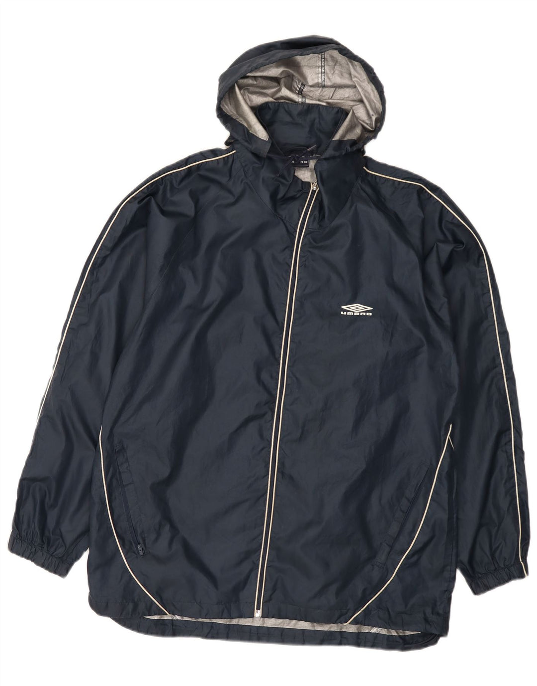 Мужская дождевик с капюшоном Umbro UK 38, средний темно-синий, полиэстер