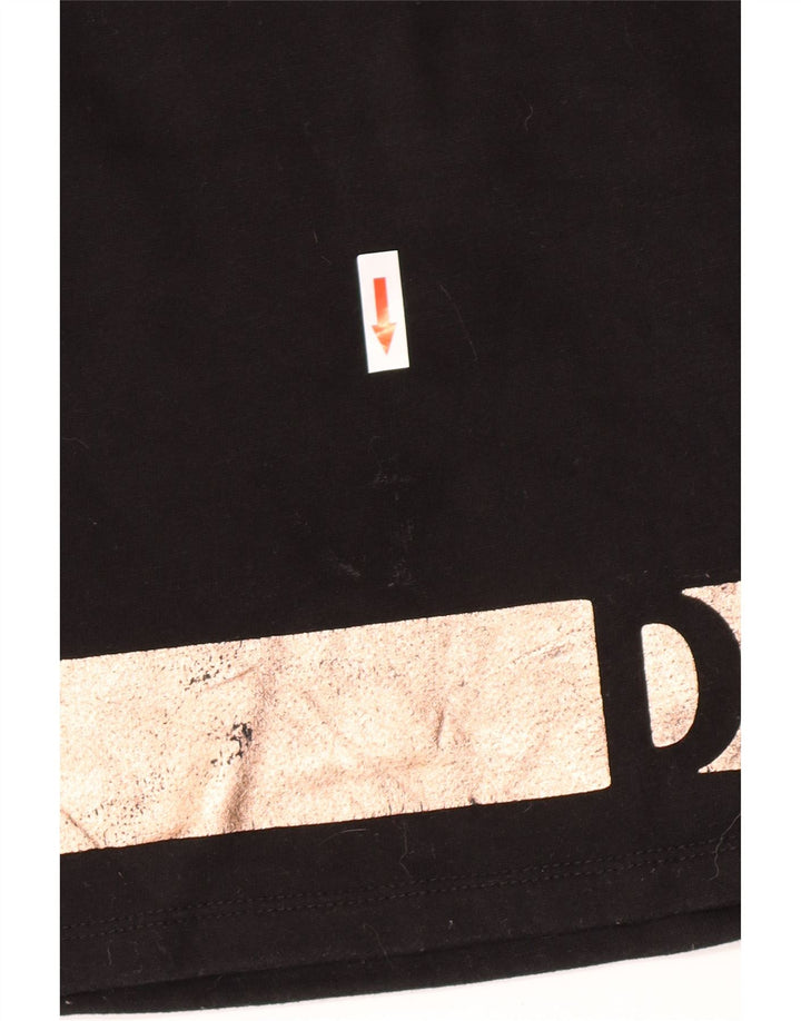 Женский укороченный джемпер оверсайз Dkny UK 10, маленький черный цветных блоков