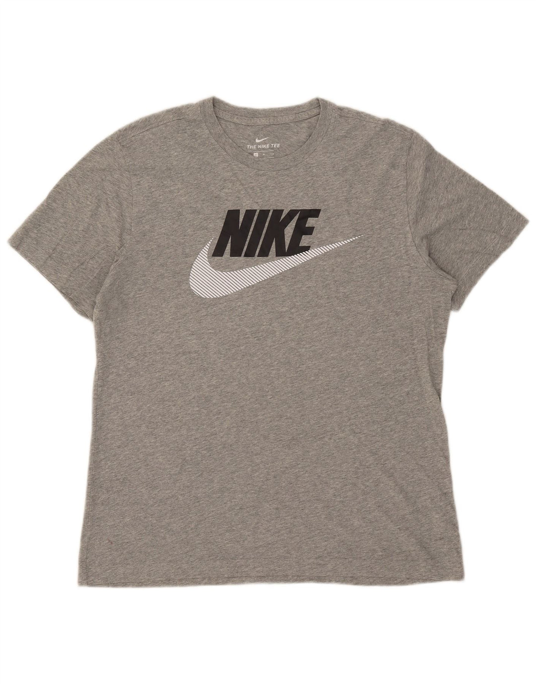 Мужская футболка с рисунком Nike, хлопковый топ среднего серого цвета