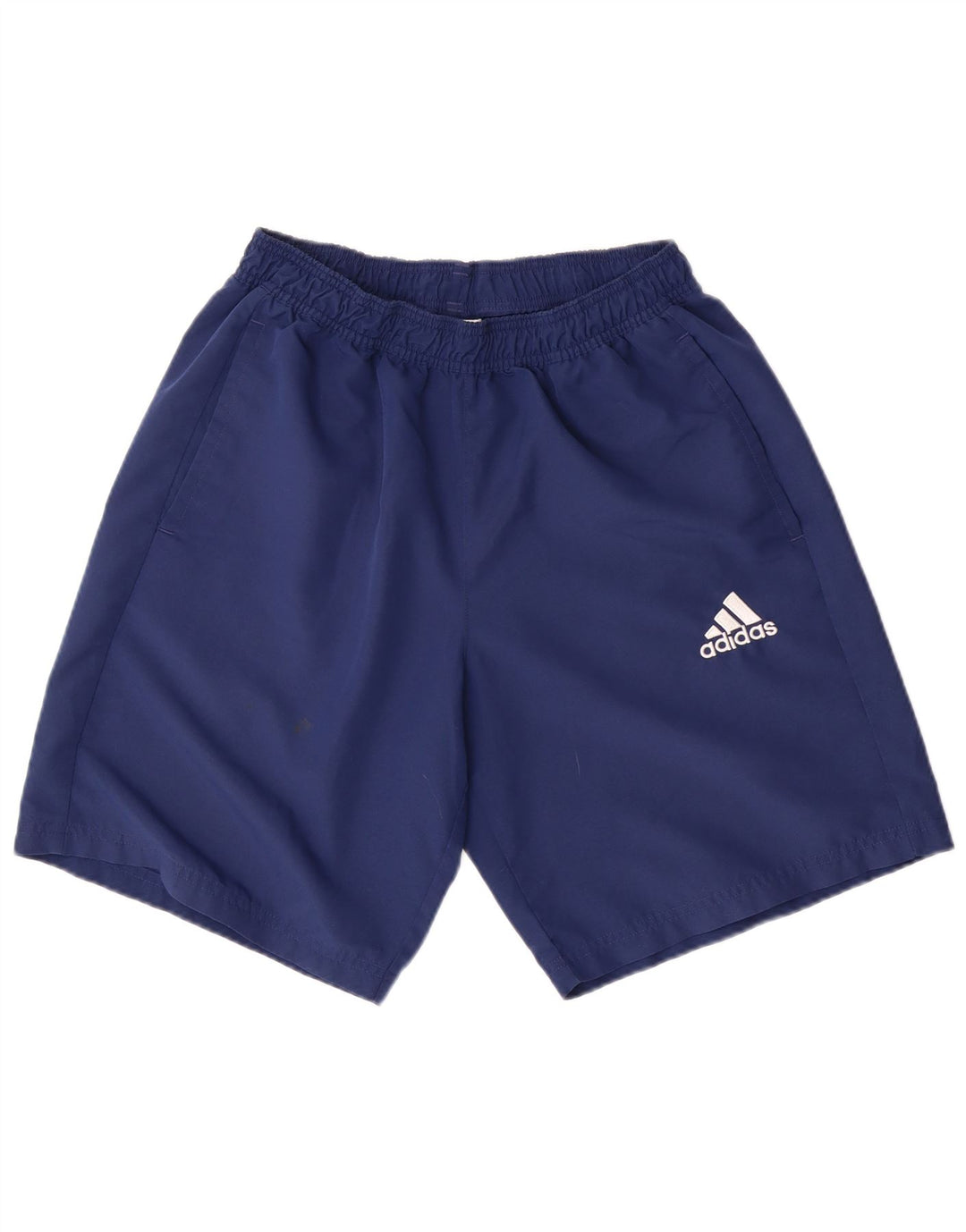 Мужские спортивные шорты ADIDAS среднего размера, темно-синие, полиэстер