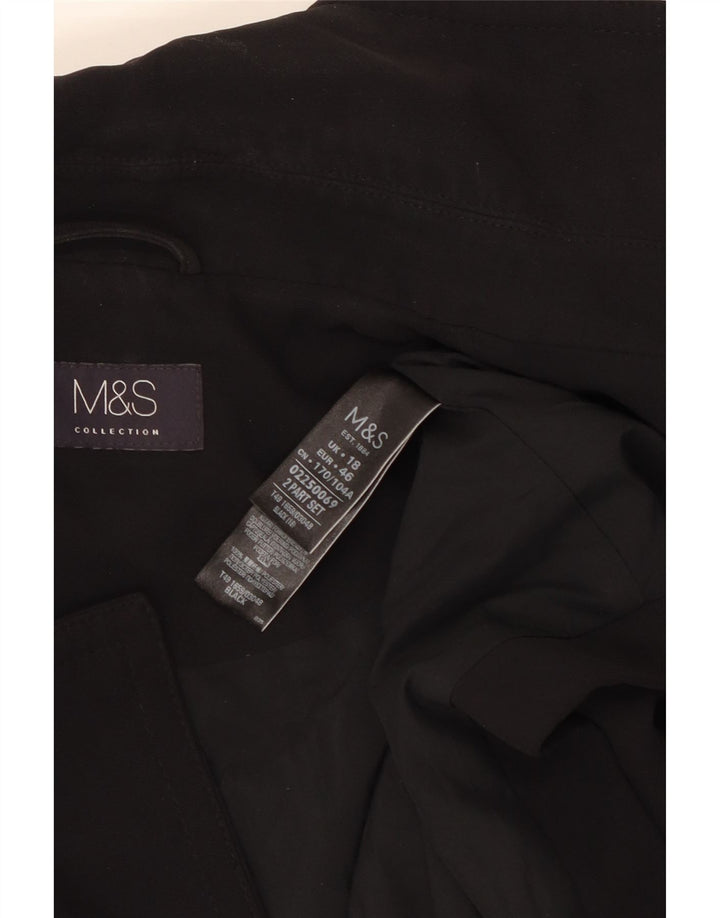 Женский удлиненный пиджак без рукавов Marks & Spencer UK 18 XL, черный