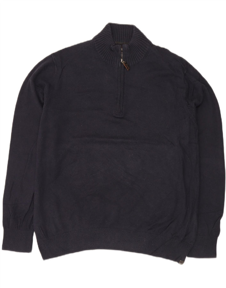 Мужской свитер EDDIE BAUER с воротником на молнии XL, темно-синий, хлопок